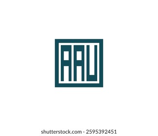 AAU logo design vector template. AAU