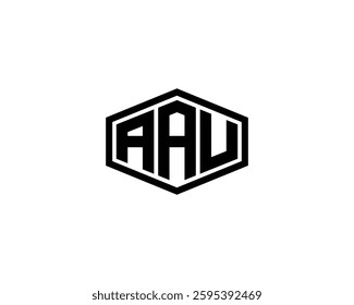 AAU logo design vector template. AAU