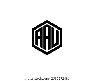 AAU logo design vector template. AAU