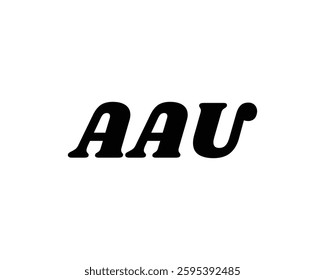 AAU logo design vector template. AAU