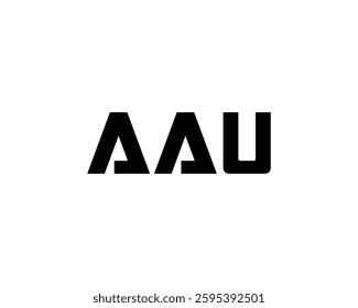 AAU logo design vector template. AAU