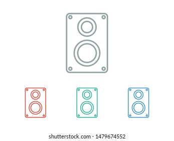 Aaudio speaker icon. Vector illustration EPS10. Music concept