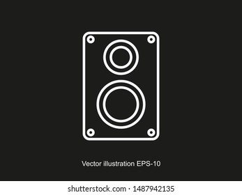 Aaudio speaker icon. Vector illustration EPS10. Music concept