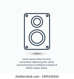 Aaudio speaker icon. Vector illustration EPS10. Music concept
