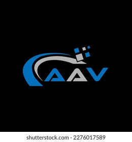 Diseño creativo del logo de la carta AAV. Diseño único AAV.
