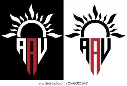 Diseño de logotipo de carta AAV. Icono del logotipo de AAV con letras iniciales. Plantilla de diseño de logotipo de Vector mínimo de letra Abstractas AAV.
