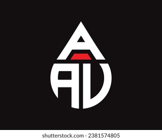 AAV letter water drop shape logo design. AAV drop logo simple design.