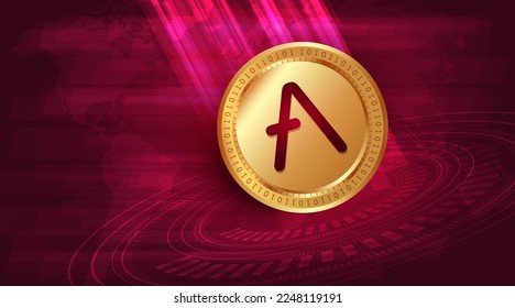 Aave (AAVE) crypto currency banner and background svg