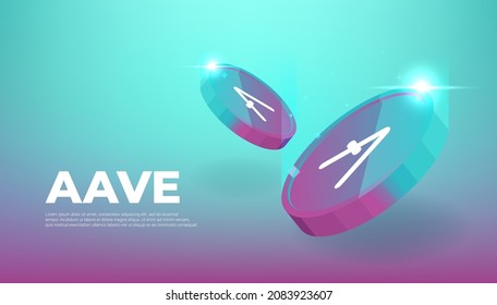 Aave crypto currency themed banner.