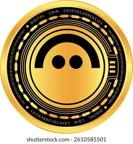 aave cryptocurrency illustrations on abstract background. 3d illustrations.