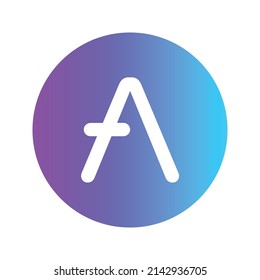 Aave Cryptocurrency token icon. AAVE token symbol. Cryptocurrency vector icon. Flat Vector illustration - Vector