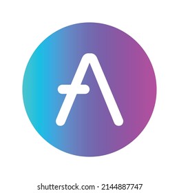 Aave Cryptocurrency token icon. AAVE token symbol. Cryptocurrency vector icon. Flat Vector illustration - Vector