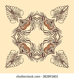 aavector illustration ornate pattern texture of the elements of geometric shapes and lines