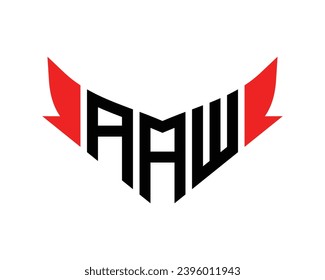 AAW letter logo design template