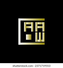 Diseño vectorial de la letra AAW, logotipo simple y moderno AAW. Diseño de alfabetos lujosos AAW  