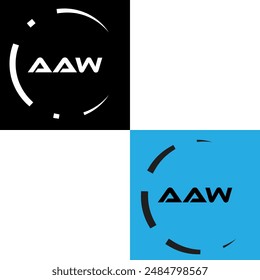 AAW Logo Design, Inspiration for a Unique Identity. Modern Elegance and Creative Design. Watermark Your Success with the Striking this Logo.
