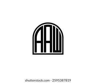 AAW logo design vector template. AAW