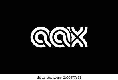 AAX Creative Unique Modern Letter Logo Design. Stylized logo featuring a unique letter design, presenting abstract minimalist aesthetics and modern appeal.