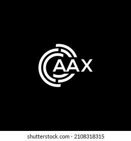Diseño del logotipo de la letra AAX en fondo negro. concepto de logotipo de la letra de las iniciales creativas de AAX. Diseño de letras AAX.
