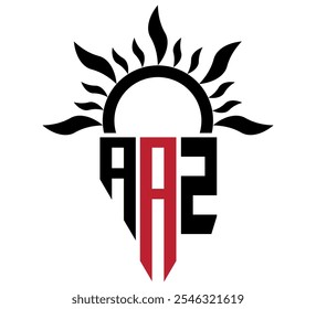 AAZ Letter Logo Design. Initial letters AAZ logo icon. Abstract letter AAZ minimal vector logo design template.