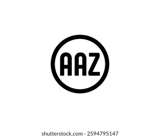 AAZ logo design vector template.