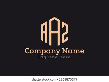 AAZ Dreieck-Buchstaben Logo Design mit Dreieck-Form. AAZ Dreieck Logo Design Monogramm. AAZ Dreieck-Vektorlogo-Vorlage mit goldener Farbe.