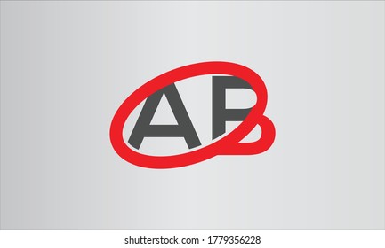 AB ,A B letter logo design.