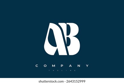 AB Abstract Geometric Logo Design. Modern and elegant logo design with simplistic typography elements, showcasing branding excellence.