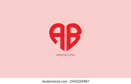 AB Abstract initial monogram letter alphabet logo design