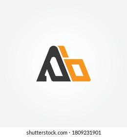 Vector de diseño de logotipo de monograma de letras abstractas Ab 