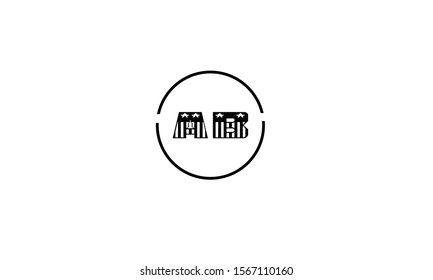AB abstract vector logo monogram template