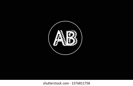 AB abstract vector logo monogram template