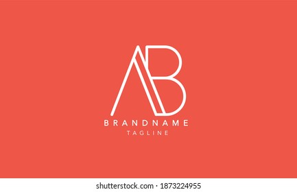 AB Alphabet initial Letter Monogram Icon Logo vector illustration