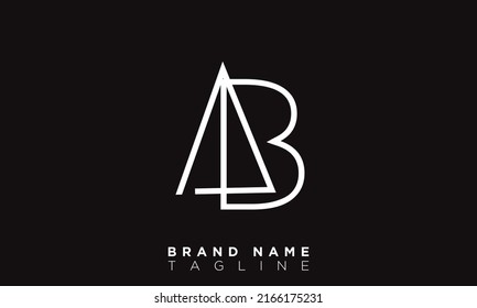 AB Alphabet letters Initials Monogram logo BA, A and B