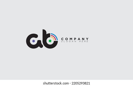 letras alfabéticas AB Iniciales Logotipo de monograma BA , A y B