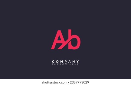 AB Alphabet letters Initials Monogram logo BA, A and B