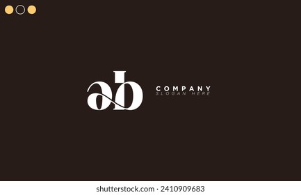 AB Alphabet letters Initials Monogram logo BA, A and B
