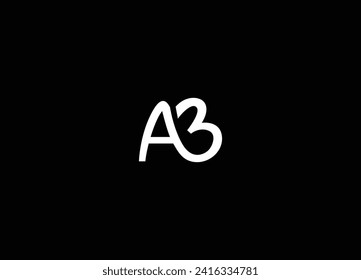 AB Alphabet letters Initials Monogram logo design