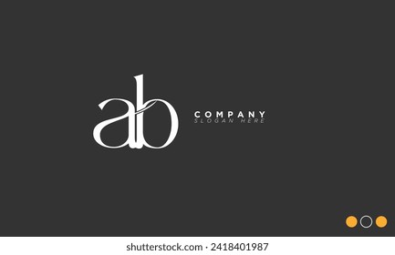  AB Alphabet letters Initials Monogram logo BA, A and B