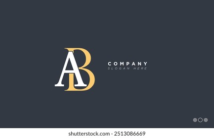 AB Alphabet letters Initials Monogram logo BA, A and B