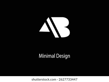 Projeto do logotipo do alfabeto AB, AB inicial, projeto do logotipo minimalista AB, ilustração,