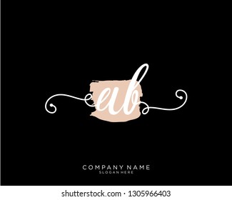 AB A B Initial handwriting logo template