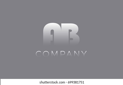 AB A B letter logo combination pastel blue alphabet vector creative company icon design template modern