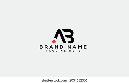 AB a b modern creative alphabet letter logo icon template 
