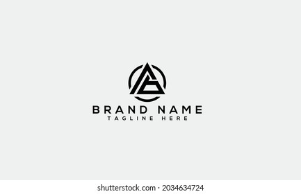 AB a b modern creative alphabet letter logo icon template 