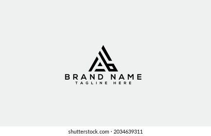 AB a b modern creative alphabet letter logo icon template 