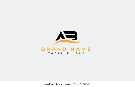 AB a b modern creative alphabet letter logo icon template 