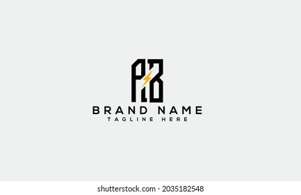 AB a b modern creative alphabet letter logo icon template 