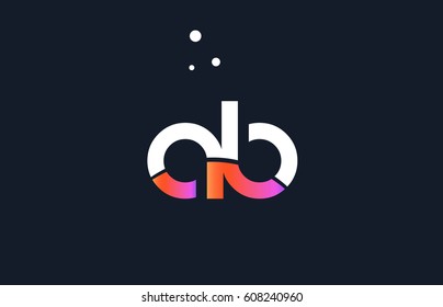 ab a b  pink modern creative purple alphabet white blue gradient company letter logo design vector icon template
