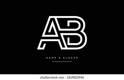 AB ,BA ,A ,B  Abstract Letters Logo Monogram